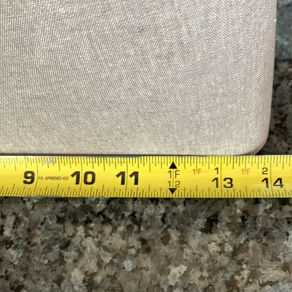 Large Square Gray Cloth Covered Lampshade, 11” Square Top x 24” Square Bottom - Picture 7 of 10